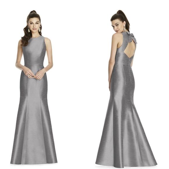 ALFRED SUNG Dupioni Trumpet Gown - Picture 1 of 13